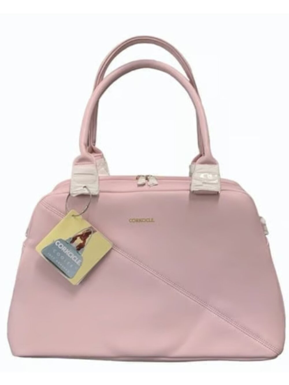Corkcicle Lucy Cooler Handbag Shoulder Strap, Rose Quartz, Holds 18 cans NEW